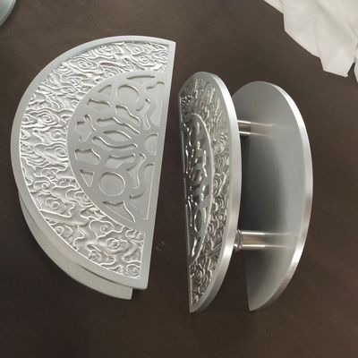 厂家直接定做玻璃门拉手 雕刻铝板原色拉丝大拉手 酒店门豪华大门把手