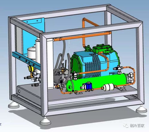 40套制冷设备制冷系统四大件3d模型设计下载
